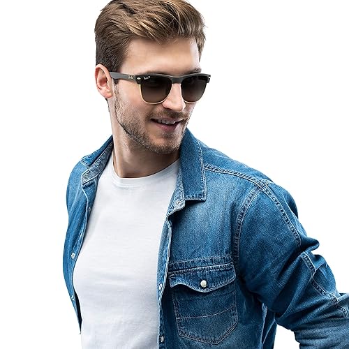 Ray-Ban RB4175 Clubmaster Oversized Square Sunglasses, Demi Gloss