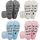 Coume 4 Pair Dogs Cat Horse Goat Lovers Gifts for Women Mom Fuzzy Socks for Women Novelty Valentines Gifts