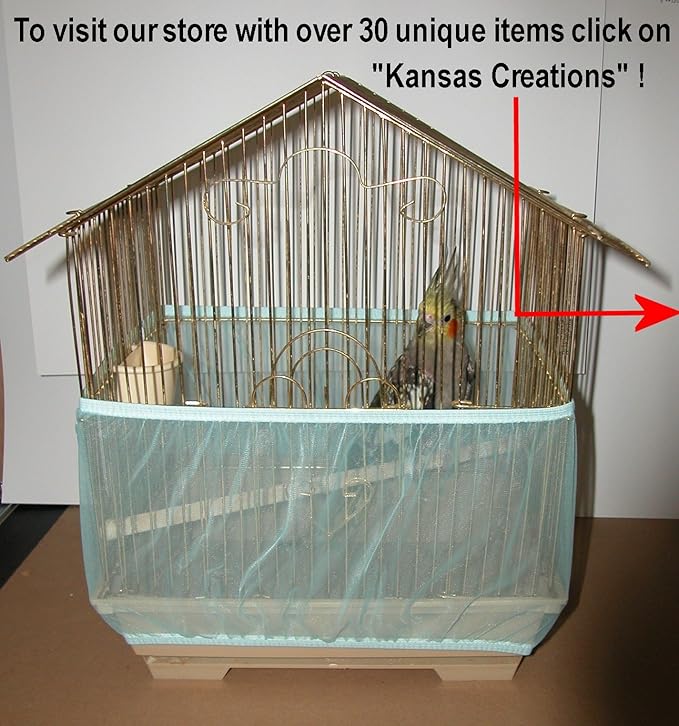 Sheer Guard Bird Cage SkirtMade in USA Large Size (Aqua