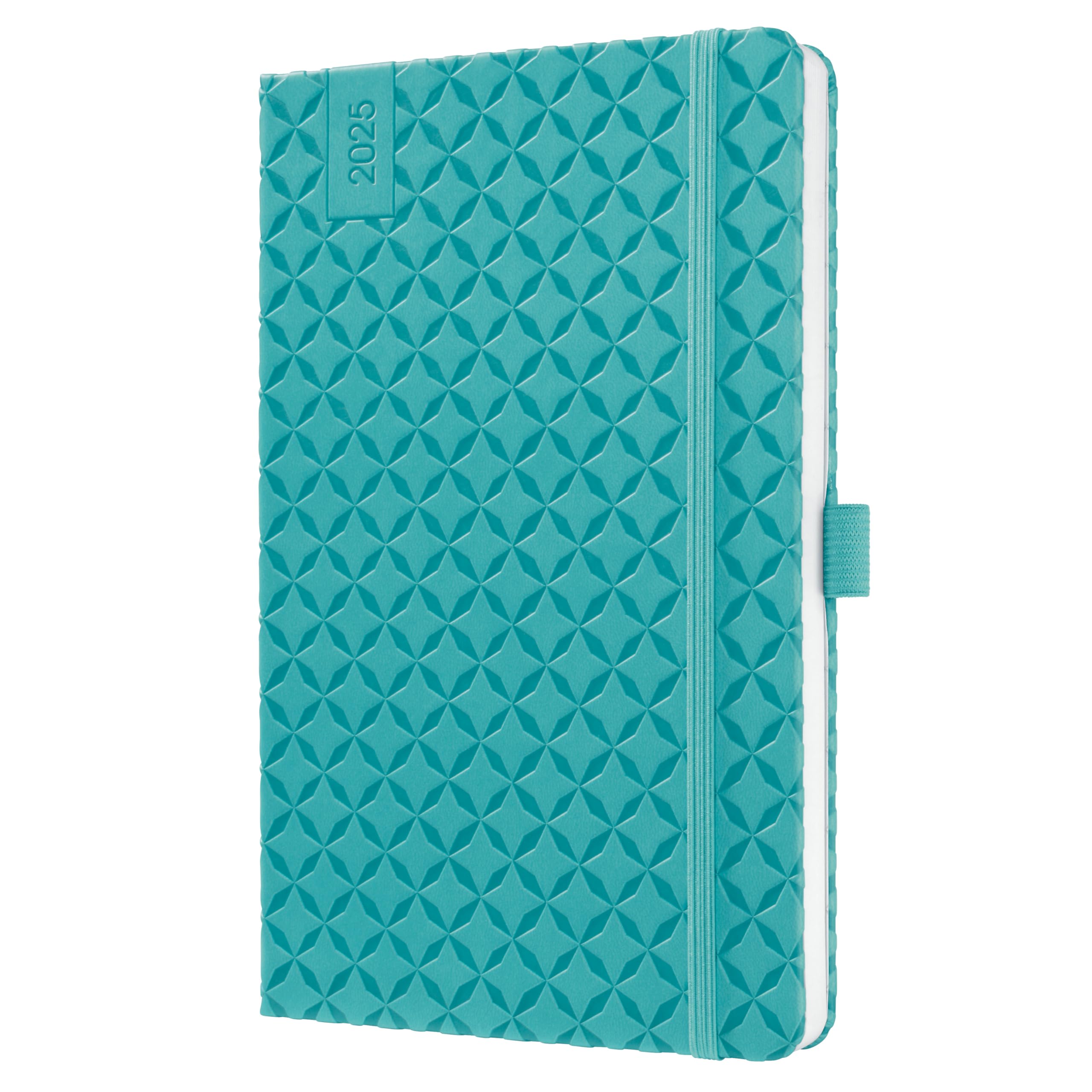 SIGEL J5103 Jolie Weekly Planner 2025, hardcover, 13,5 x 20,3 cm, 174 Pages, Petrol Blue