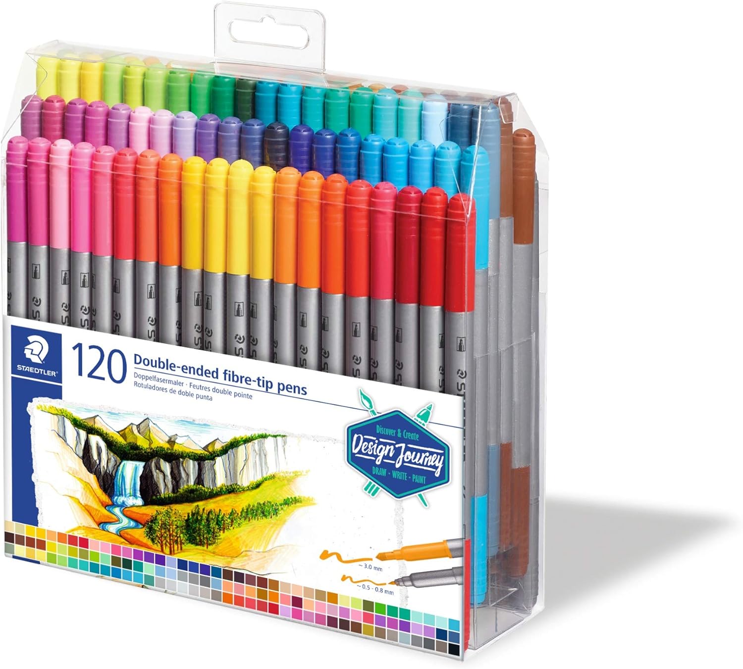 washable and coloring STAEDTLER double ended fibertip markers drawing