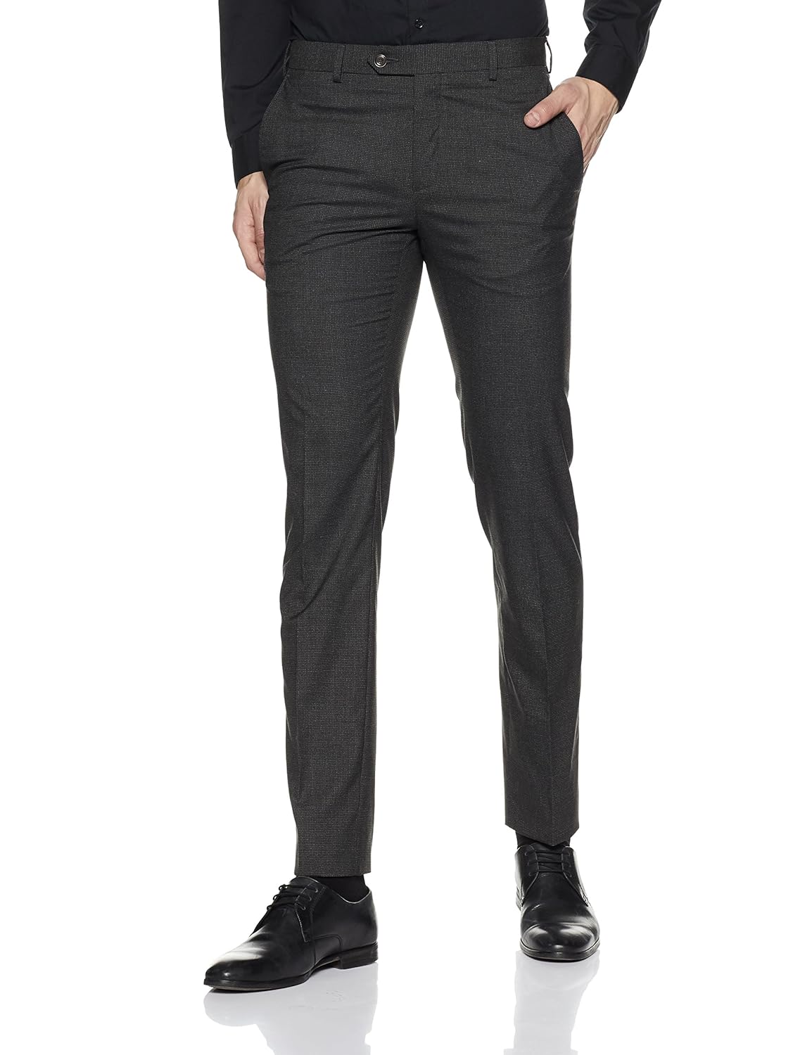 raymond men's slim fit formal trousers