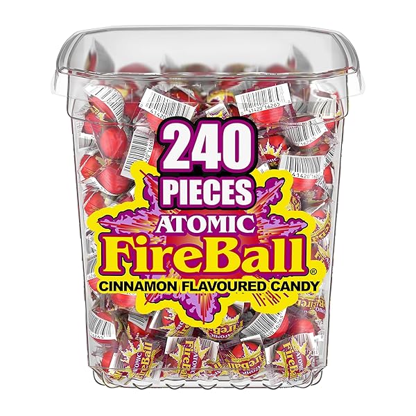 WONKA ATOMIC FIREBALL, CANDY, CINNAMON FLAVOR, INDIVIDUALLY WRAPPED, 64.8OZ (240 CT)