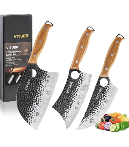 Amazon.com: ZCXJMH Cleaver Knife,Meat Cleaver 7 inch Professional
