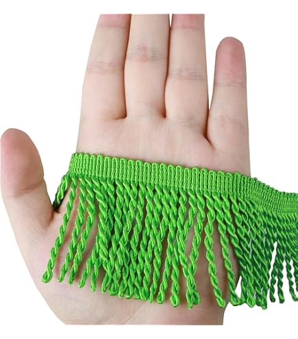 DecoPro Frangia Bullion Kelly Green 64mm - Passamaneria Per Tende, Cuscini E Copriletti, Colore 182, Venduta A Metri - 3