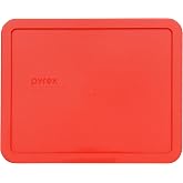 Pyrex 7212-PC (11-Cup) Red Food Storage Replacement Lid - Made in USA | BPA-Free Plastic |Rectangle | Reusable | Cover | Storage | Meal Prep | Freezer | Refrigerator | Top-Rack Dishwasher Safe