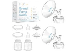 CubCare Spectra Replacement Pump Parts Compatible with S1/S2/9 Plus, Not Original Accessories, Spectra Pump Parts Include Flange 24mm Set, Duckbill Valves, Backflow Protectors, Tubings& Bottles