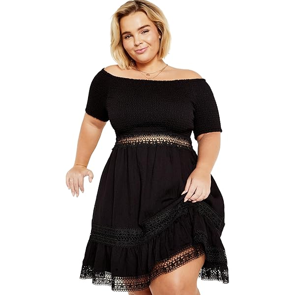 chinese dress ladies City Chic Plus Size Dress, Lace Valencia Dress at Amazon Women's Clothing  store main image 1
