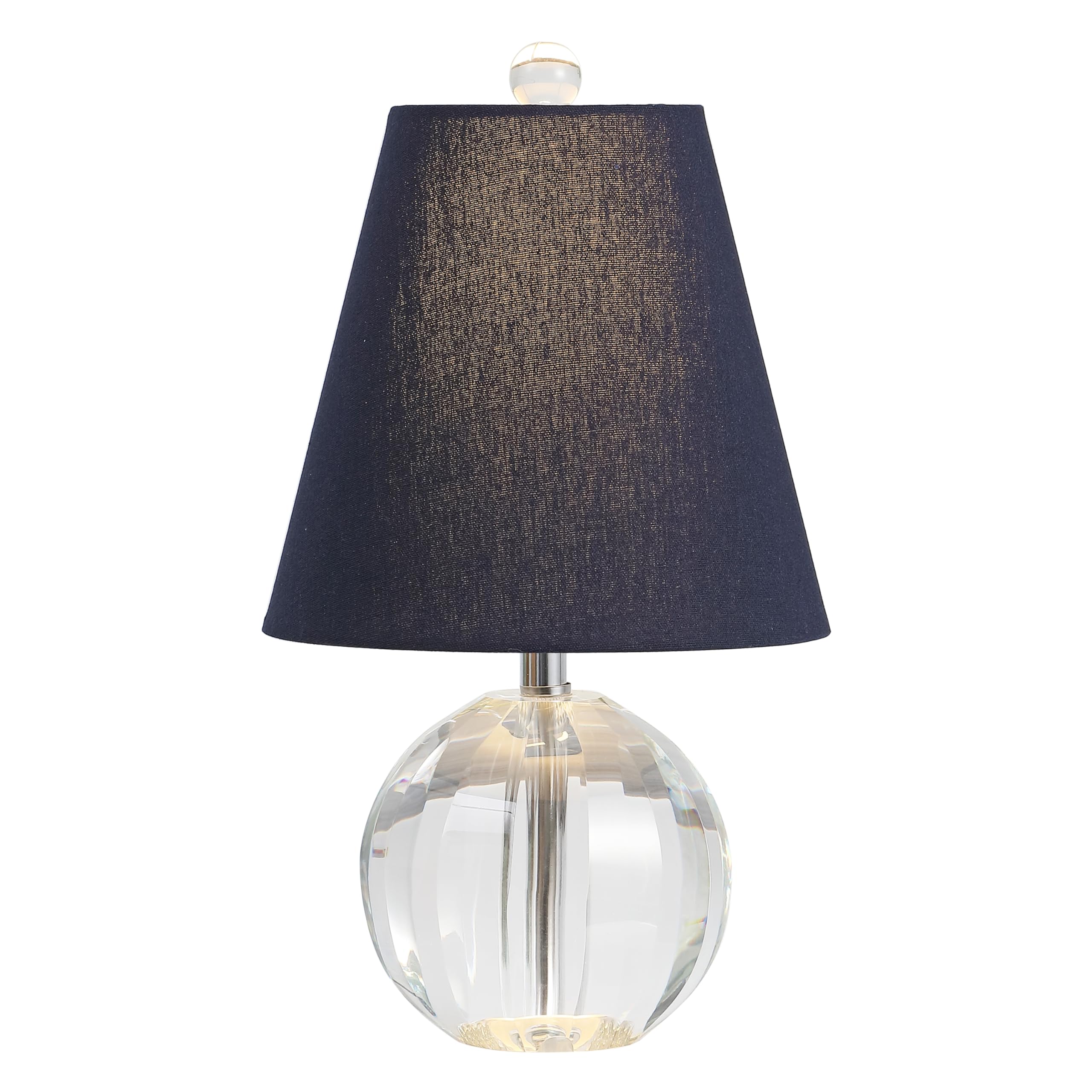 JONATHAN Y JYL2079D Goddard 16″ Crystal Ball/Metal LED Table Lamp for Bedroom, Living Room, Office, College, Book Case, Nightstands and Coffee Table, Clear/Navy