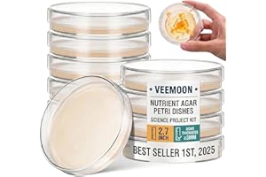 Veemoon Pre Poured Agar Petri Dishes, 2.7inch Nutrient Agar Petri Dishes Laboratory Culture Plate Science Projects Supplies f
