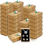 ZAVOOS 40 Pieces Jewelry Gift Boxes, 3.3''L x 2''W x 1''H Small Gift Packaging Box with Lid, Flower Cardboard Paper Jewelry Storage Boxes Bulk for Women Necklaces Bracelets Earrings