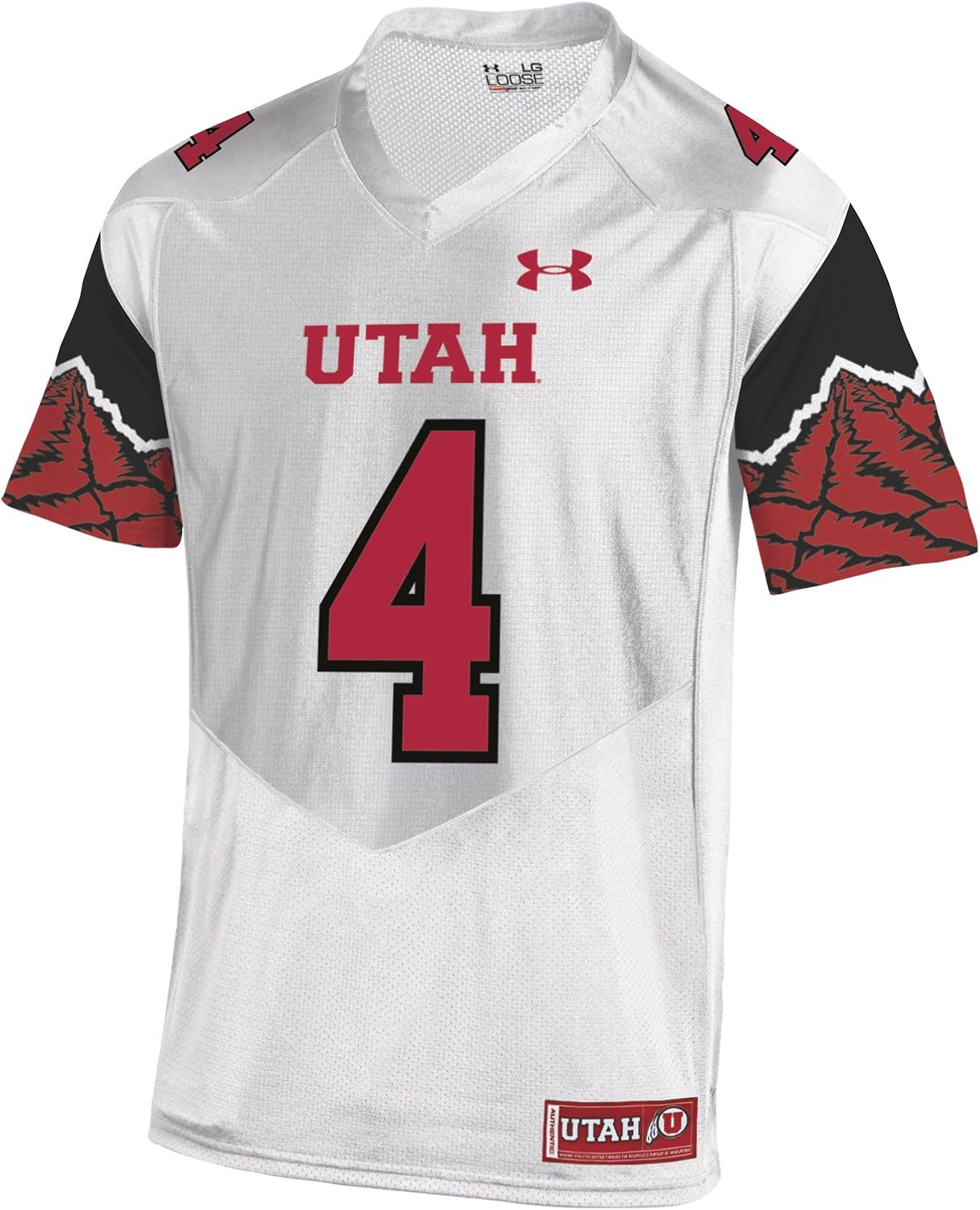 Under Armour NCAA Utah Utes 4 Youth Replica Football Jersey, Large, White Clothing