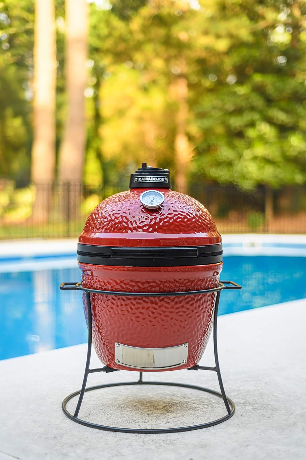 Kamado Joe KJ13RH Joe Jr Charcoal Grill, Blaze Red, 52.7 x 40.6 x 68.6 cm 30.8 kg - Image 3