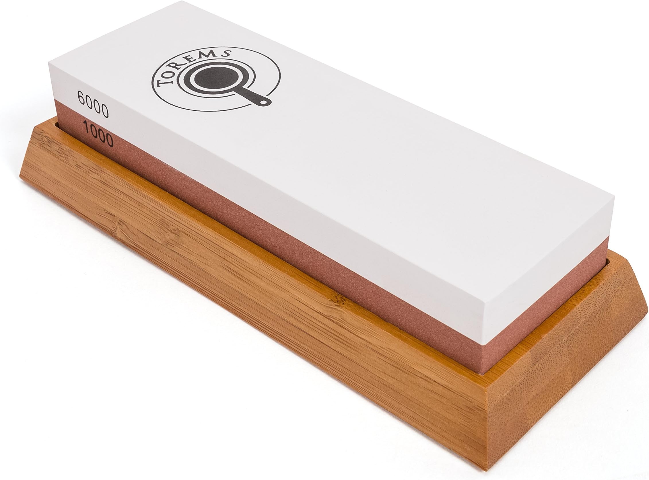 Best Knife Sharpening Stone Kit #1000 & #6000 with Anti-slip Bamboo Base / Knife Sharpener Stone / Sharpening Stone for Knives / Sharpening Stone Water