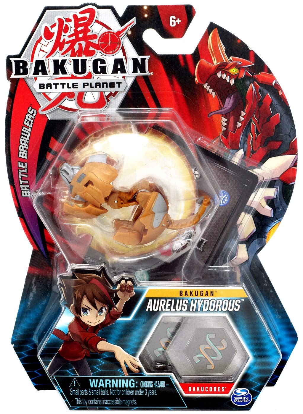 BAKUGAN, Aurelus Hydorous, 2-inch Tall Collectible Transforming Creature, for Ages 6 and Up
