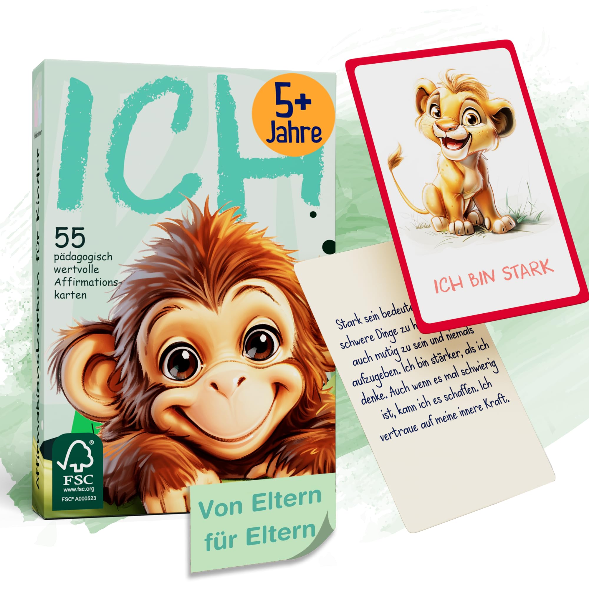 55 Affirmation Cards for Children - Self-Confidence Strengthen Children - Mindfulness for Children - Emotion Cards for Children