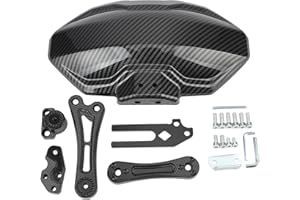 PowerMotor Rear Wheel Mudguard Universal CNC Carbon Fiber Fender Cover Back Mudguard Protector Replacement for Navi NSS350 FORZA350 ADV350 NSS350 Forza350 Motorcycle Mini Pocket Scooter Bike (Black)