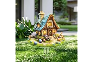 House Garden Stakes Decor Yard Acrylic - 2D Spring Garden Acrylic Sign Decoration, Yard Art, Gift for Nature Lovers, for Indo