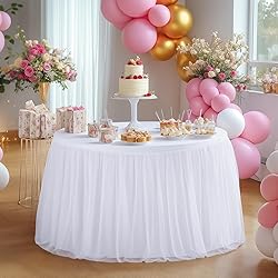 White Round Tablecloth 60 inch Stretchy Elastic