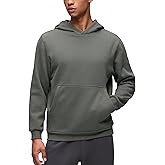 CRZ YOGA Cotton Fleece Lined Pullover Hoodies for Men - Cozy Casual Workout Essential Sweatshirts With Kangaroo Pocket