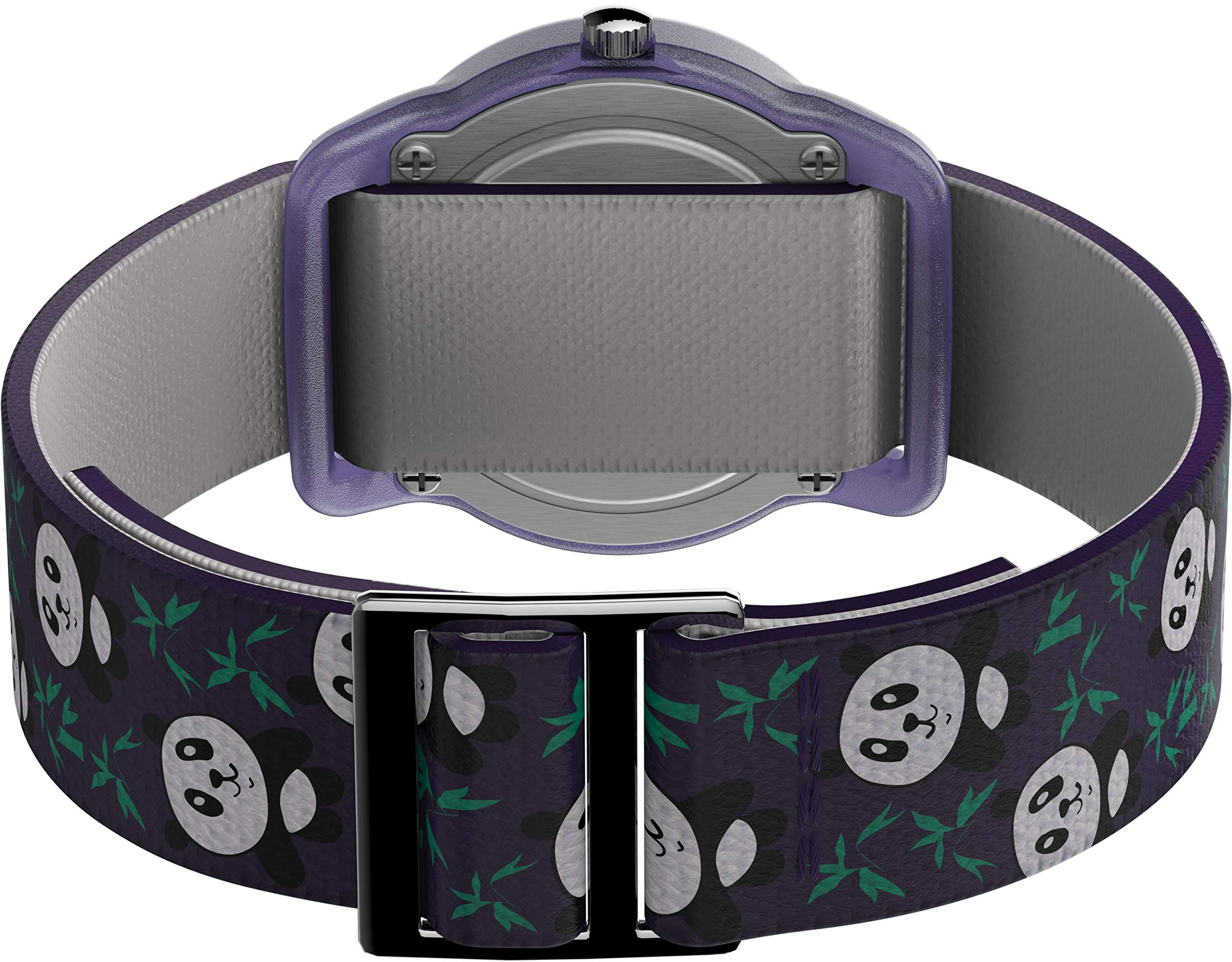 Timex Time Machines Kids 29 mm Elastic Fabric Watch, Panda, Strap