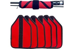CXFJCMTR 6 Pack Trapezoidal Pack Fishing Rod Armor Fishing Lure Wrap Fishing Rod Tie Velcro Durable Fish Hook Cover Fishing Lure Storage Protector Fishing Gloves for Outdoor Camping Ensure Fishermen's Safety