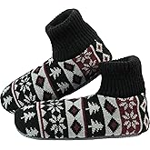 BenSorts Men Fuzzy Slipper Socks with Grippers Non Slip Indoor House Socks Christmas Gifts