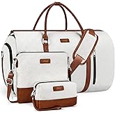 Convertible 2-in-1 Garment Bags for Travel, Carry On Garment Duffle Bag With Shoe Compartment Large Weekender Bag for Women Men Hanging Suitcase Suit Travel Duffel Overnight Bags 4pcs Set