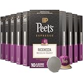 Peet's Coffee Espresso Capsules, Medium Roast, Ricchezza, 100 Count