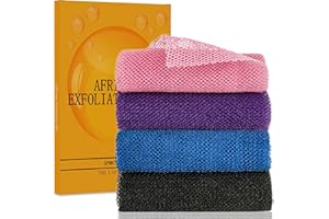 African Exfoliating Net, 4 Pieces African Net Sponge, Nylon African Bath Sponge Net, African Net Long Net Bath Sponge Shower 