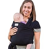 Sleepy Wrap Baby Carrier, Black Stretchy Ergo Sling From newborns to 35lbs