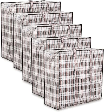 Zuvo Moving Bags 5 Pack Large 60x50x25cm Heavy Duty Waterproof