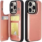 Arae for iPhone 15 Pro Case [6.1 inch] - Wallet Case with PU Leather Card Pockets Back Flip Cover for iPhone 15 Pro 6.1 inch 