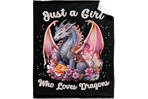 CORGI BLANKET Just A Girl Who Loves Dragons Throw Blanket Brings You Comfort Warm and Soft Blanket As Gifts for Blankets Lovers Lightweight Throw Blanket for Living Room Sofa 40"x50" for Kids/Children