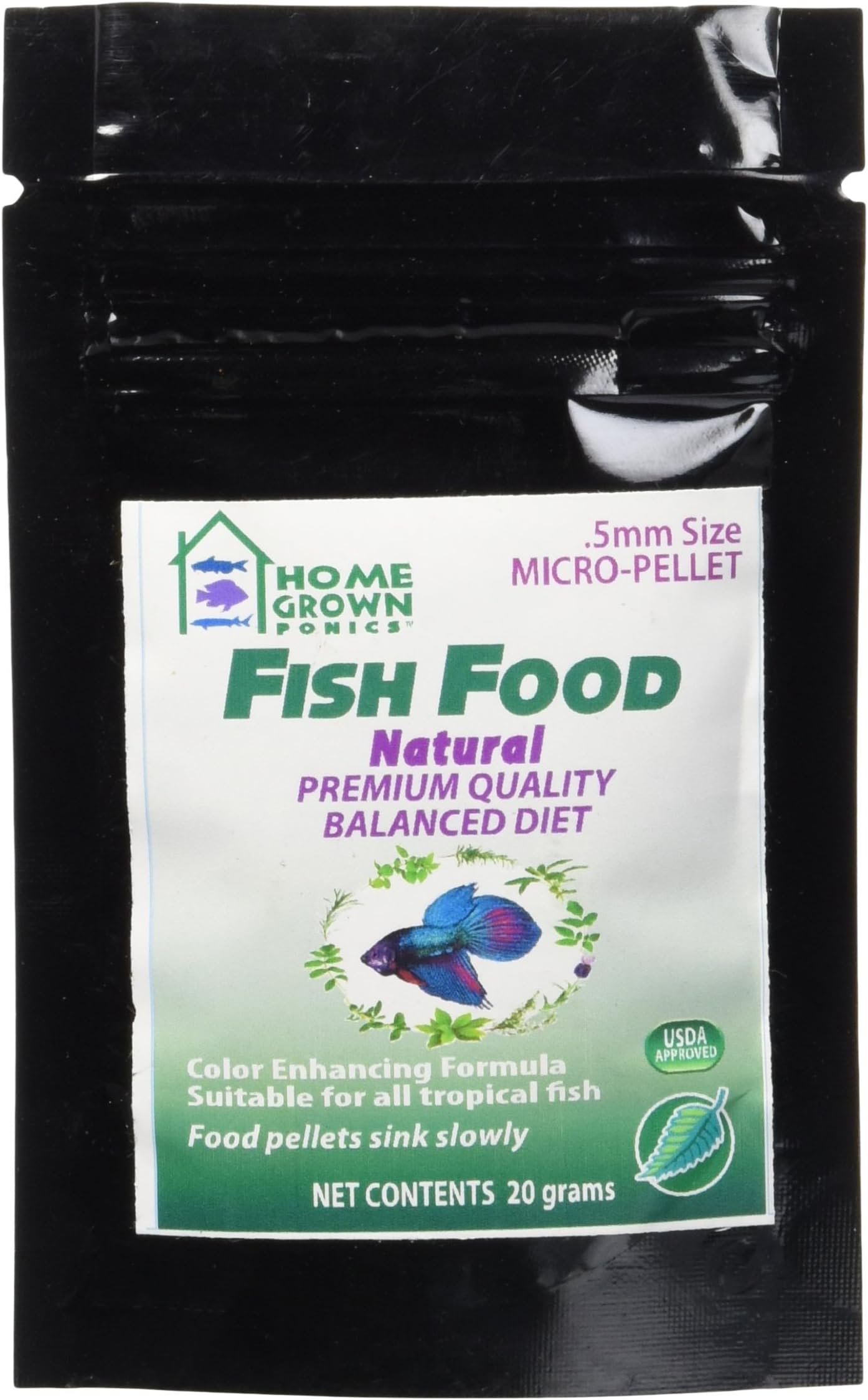 Home Grown Ponics Natural Fish Food (20 grams)
