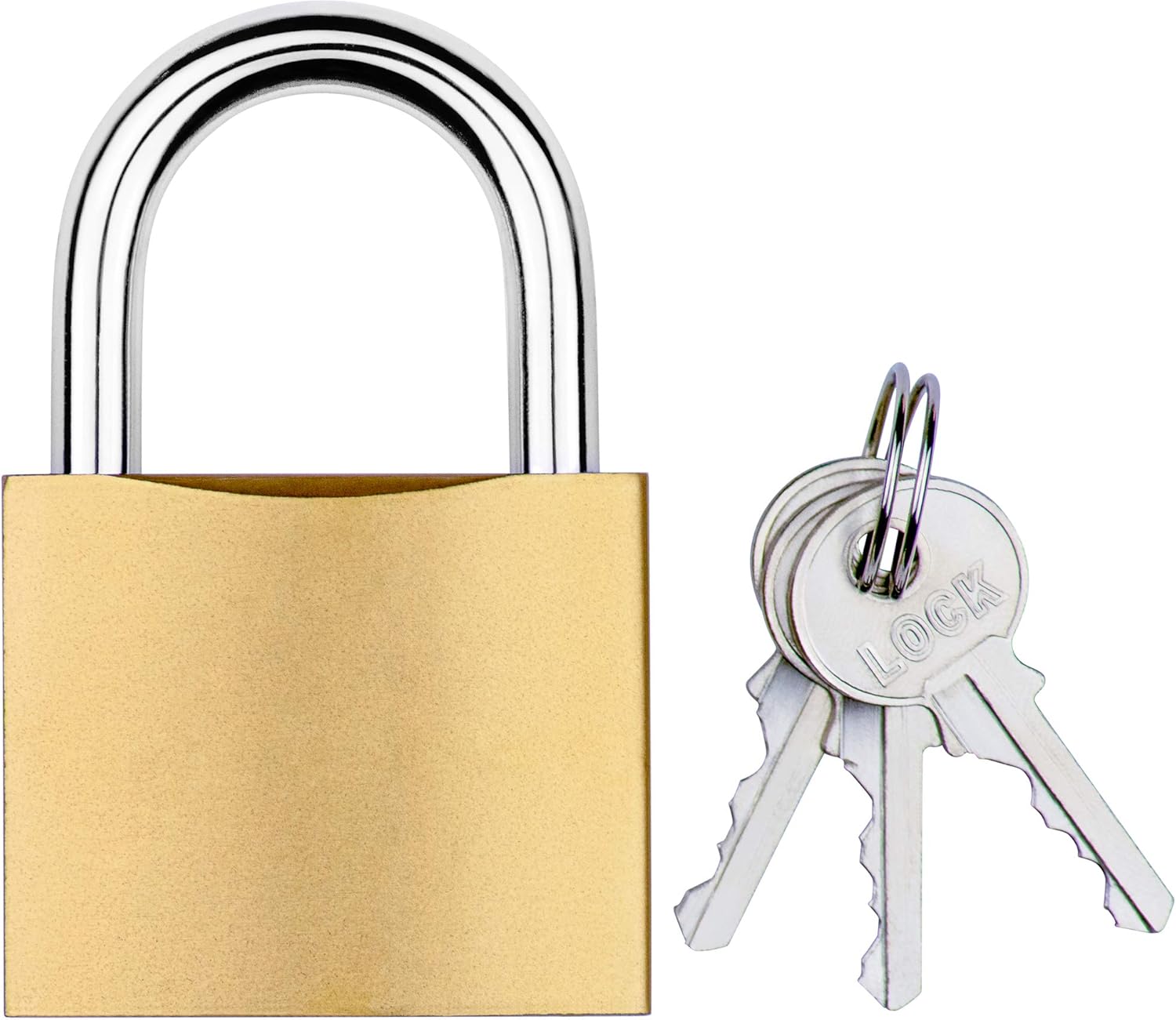 SteadMax Brass Padlock 50mm Wide Body Weatherproof Indoor Outdoor 