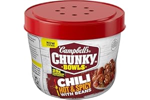 Campbell's Chunky Chili, Hot & Spicy Chili with Beans, 15.25 oz Microwavable Bowl