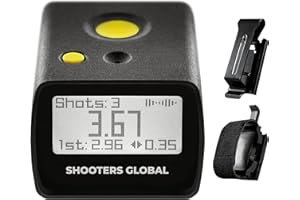 SHOOTERS GLOBAL SG Timer GO | Affordable Shot Timer for Training & Dry Fire, Best Battery Life, Smart Sensor, Belt Quick Release, Bluetooth & Free Mobile app with Video Recording (Belt Quick Release + Pocket Clip)