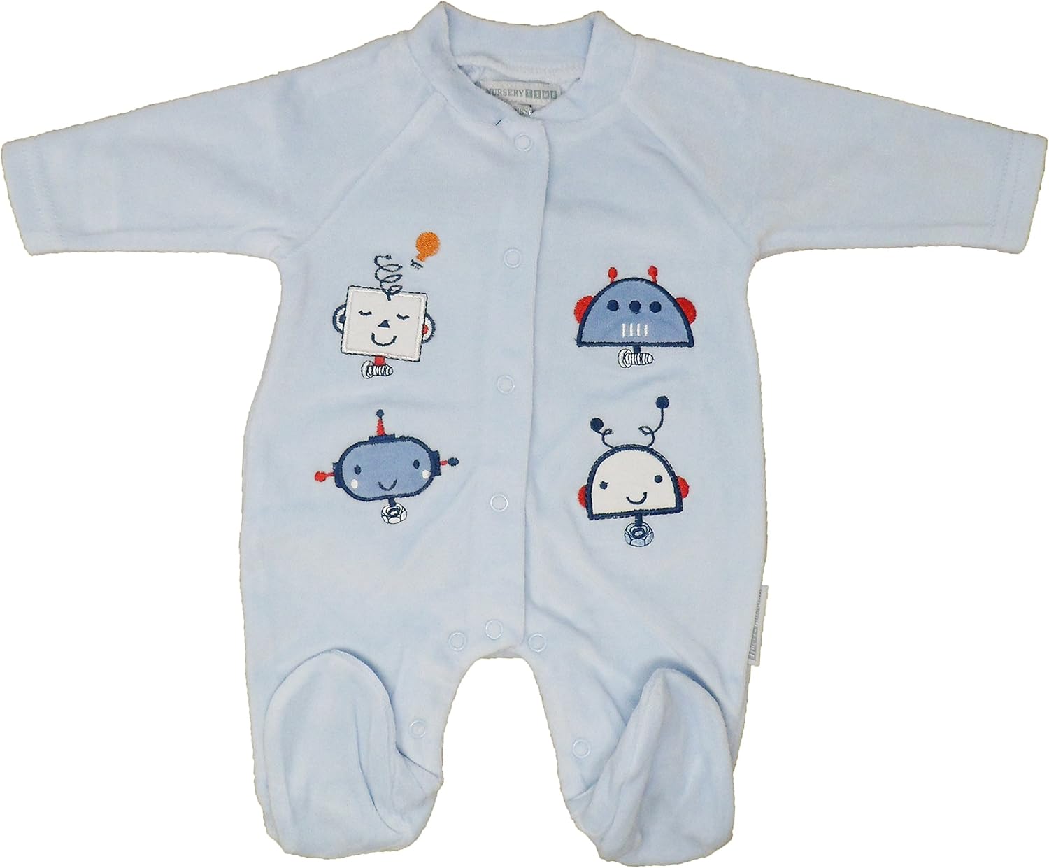 baby boy velour babygrow