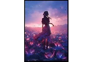 COMDEK00 MTG Card Sleeves(Fantasy Lotus) Magic The Gathering Card Sleeves Art Sleeve Deck Protector, Clear Front & Matte Back, Smooth Shuffle