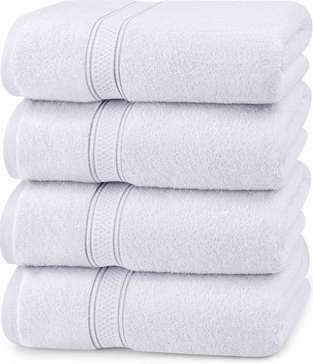 Utopia Towels 16 Piece Bath Set Premium 100% Ring Spun Cotton White