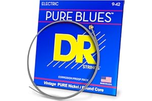 DR Strings Pure Blues Pure Nickel Wrap Round Core 9-42 (PHR-9)