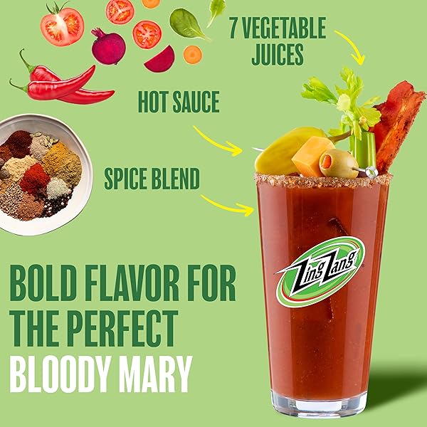 ZING ZANG BLOODY MARY MIX, NON-ALCOHOLIC COCKTAIL MIXER, 32 FL OZ BOTTLE (PACK OF 1)