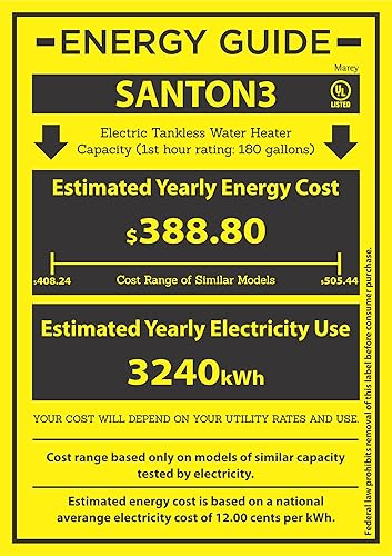 Marey Santon Electric Tankless Water Heater - Camping