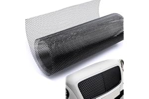 AICARS 40''×13'' Car Grill Mesh Metal Mesh 101x33cm Black Painted Aluminum Alloy Expanded Metal Sheet with 6x12mm Rhombic Hole Insert Bumper