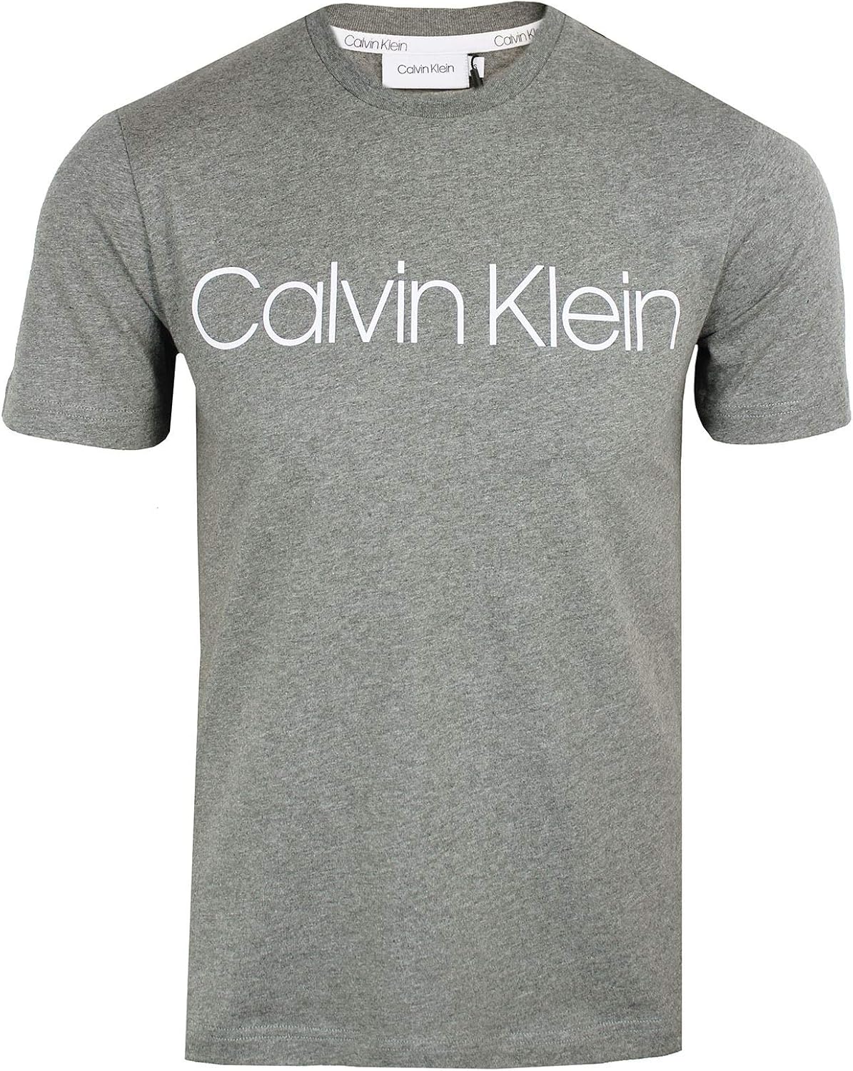 Calvin Klein Mens Mid Grey Heather Logo T Shirt XL Amazon.co.uk Fashion
