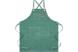CALACH Aprons for Women and Men, Kitchen Chef Apron 6 Pockets Water-Resistant for Cooking BBQ working