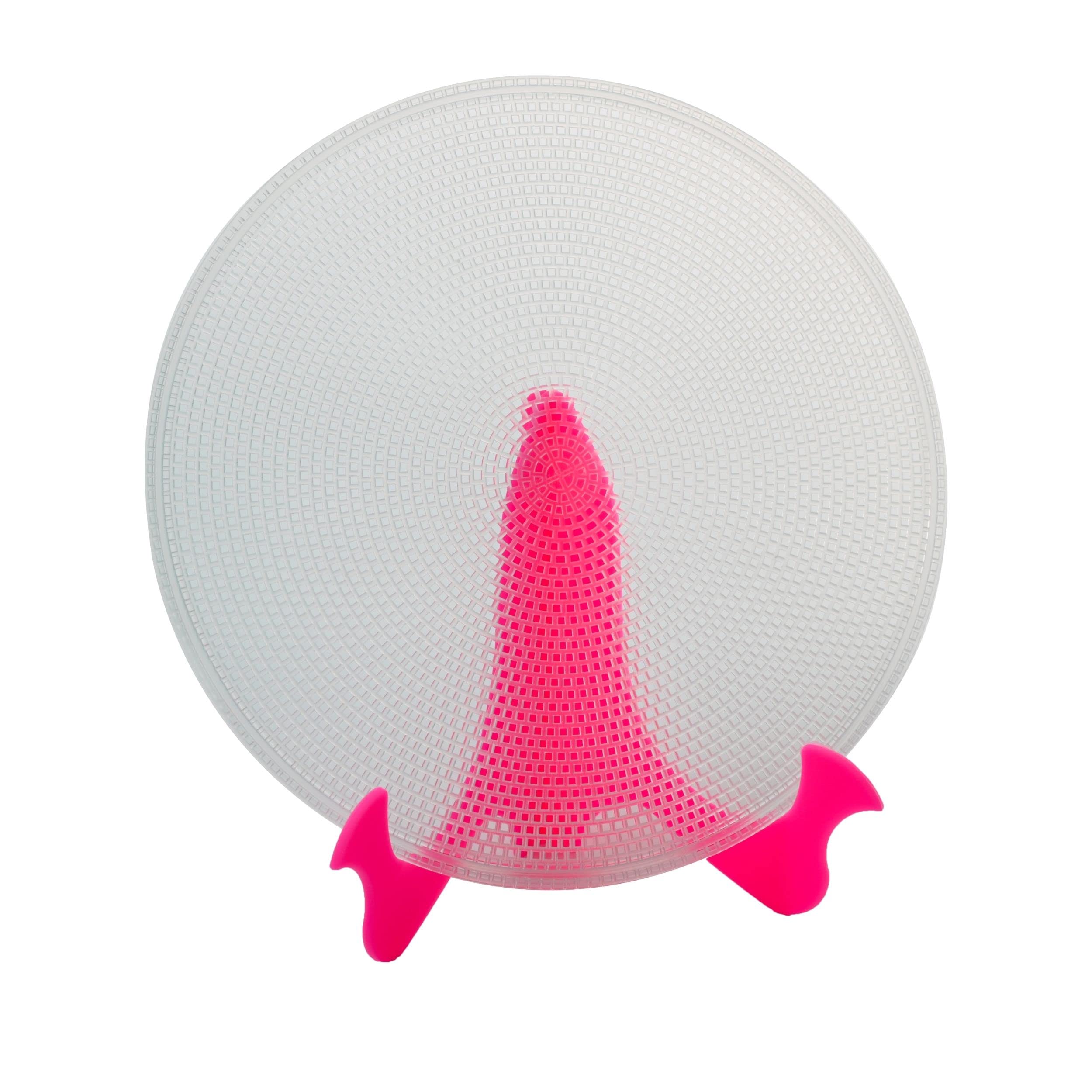 TANISA rice paper wrapper tray set for spring roll maker (10 round plastic mesh plates + 1 collapsible stand)