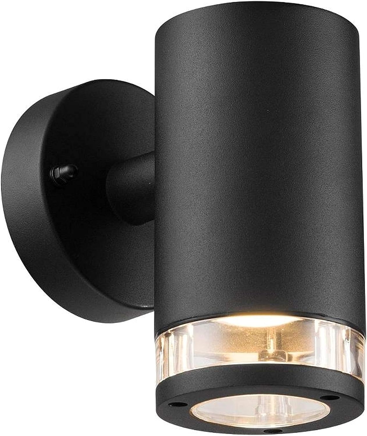 Nordlux Birk Outdoor Wall Light Black Aluminium GU10 Weatherproof - Garden, Patio, Entrance Mains Powered, IP44