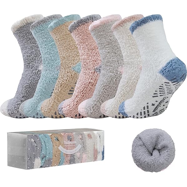 Calcetin Para Dormir Peludos Para Mujer, Pantuflas Cómodas Y Gruas De Felpa Cálidas Para Invierno, Antidlizant, Suav Y Gruas, Para Hombre - AliExprs 200574005